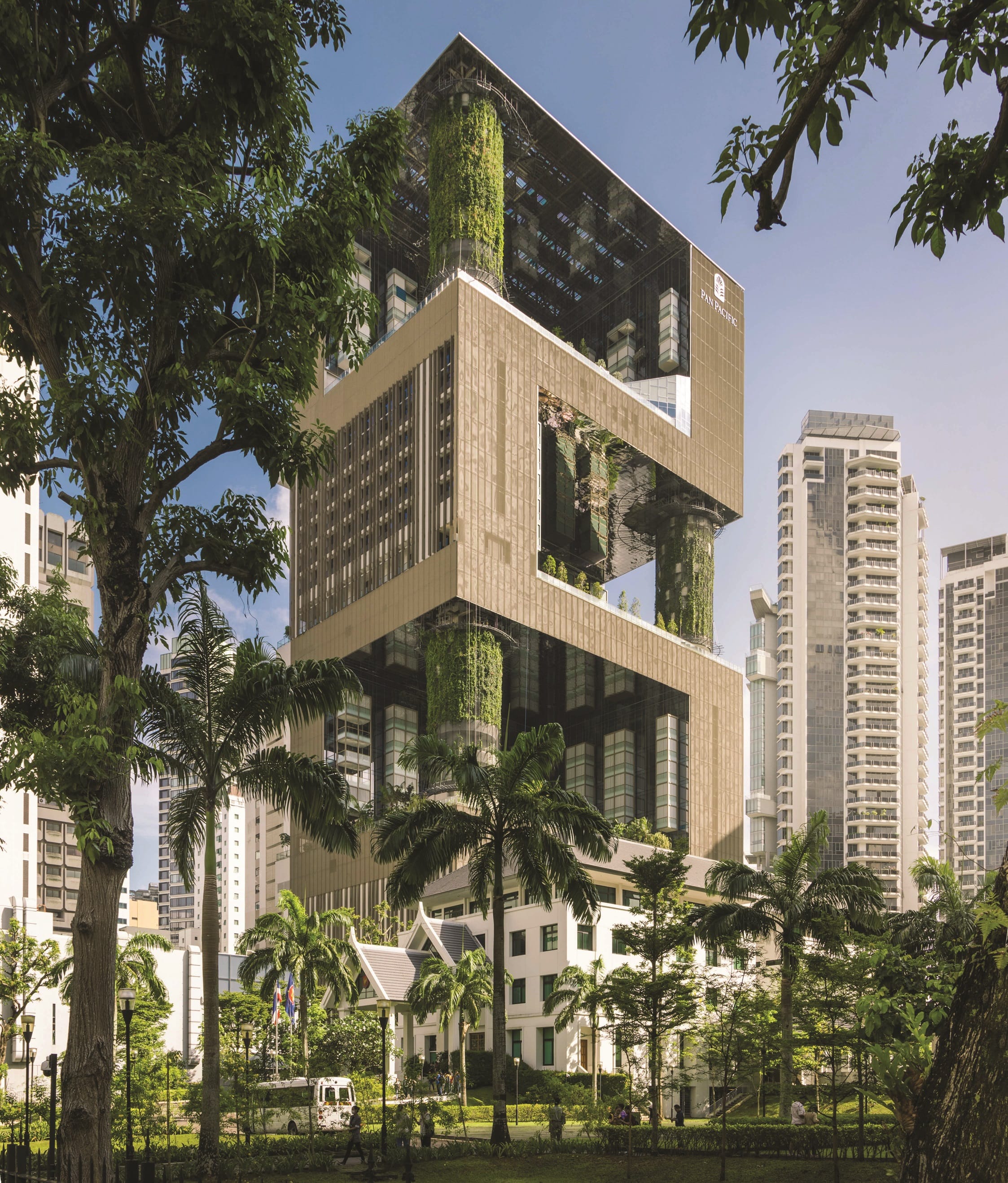 Vertical greenery at Pan Pacific Orchard.